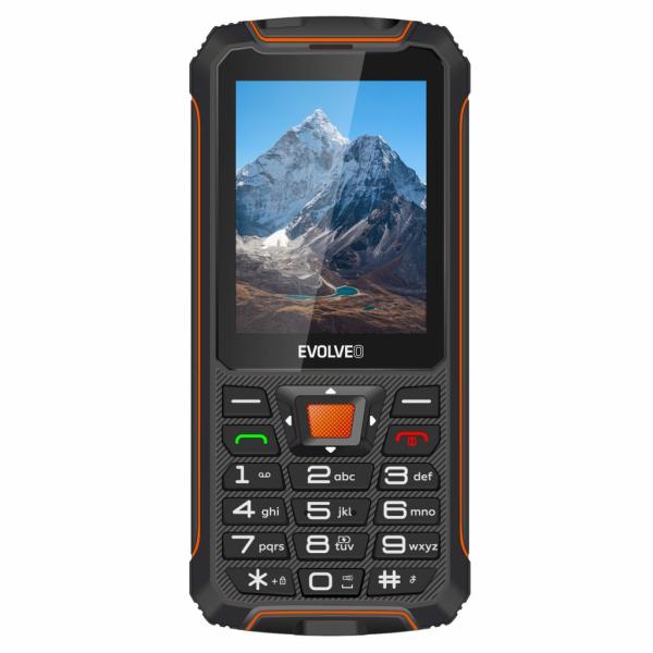 EVOLVEO StrongPhone Z6, vodotesný odolný Dual SIM telefón, čierno-oranžová 