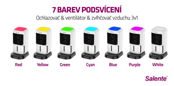 Salente IceTop, stolný ochladzovač & ventilátor & zvlhčovač vzduchu 3v1, biely 