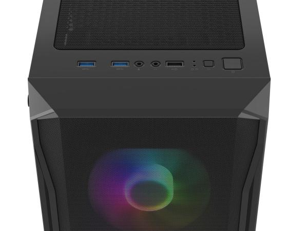 PC skriňa Fury SHOBO/ Midi Tower/ Transpar./ Čierna 