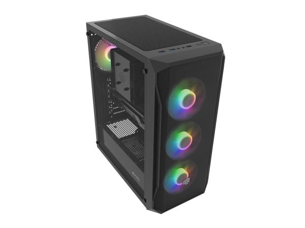 PC skriňa Fury SHOBO/ Midi Tower/ Transpar./ Čierna 