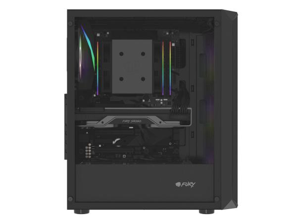 PC skriňa Fury SHOBO/ Midi Tower/ Transpar./ Čierna 