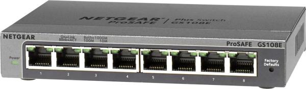 NETGEAR 8PT GIGABIT PLUS SWITCH, GS108e 