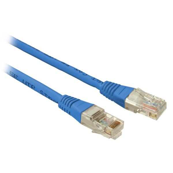 SOLARIX patch kabel CAT5E UTP PVC 0, 5m modrý non-snag proof