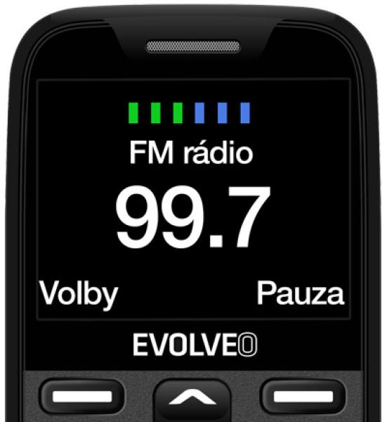 EVOLVEO EasyPhone XR, mobilný telefón pre seniorov s nabíjacím stojanom, čierna 