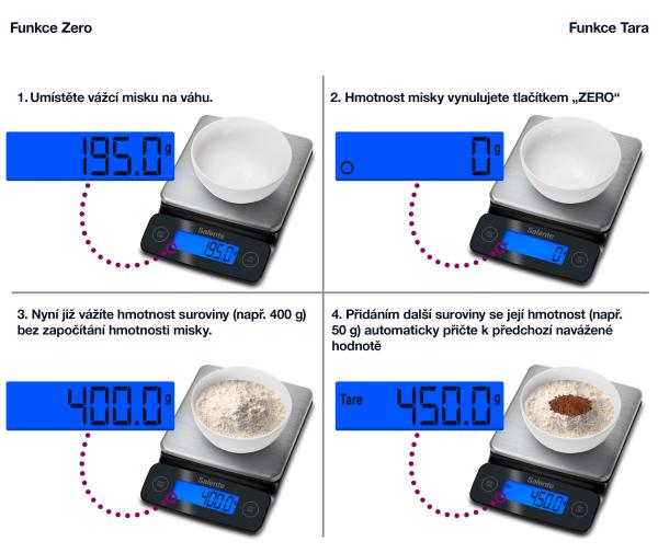 Salente DiamondCook, kuchynská & presná desatinná váha 2v1 
