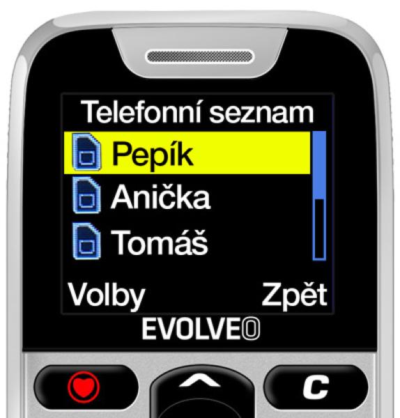 EVOLVEO EasyPhone, mobilný telefón pre seniorov s nabíjacím stojanom, biela 