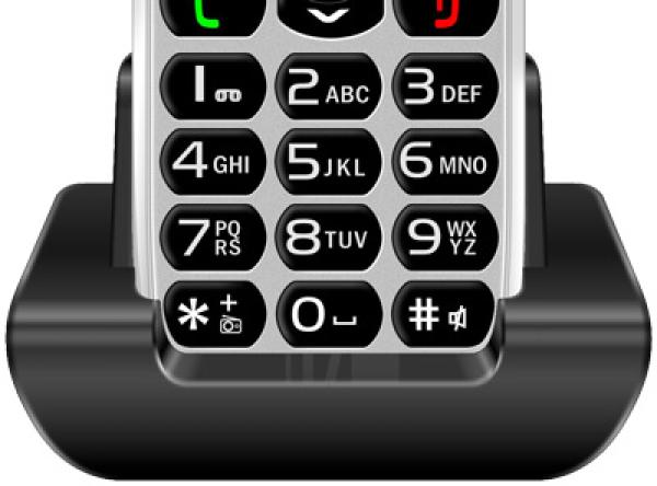 EVOLVEO EasyPhone, mobilný telefón pre seniorov s nabíjacím stojanom, biela 