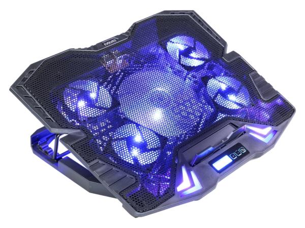 EVOLVEO Ania 5, chladiaca podložka pre notebook, 5x ventilátor, modré podsvietenie