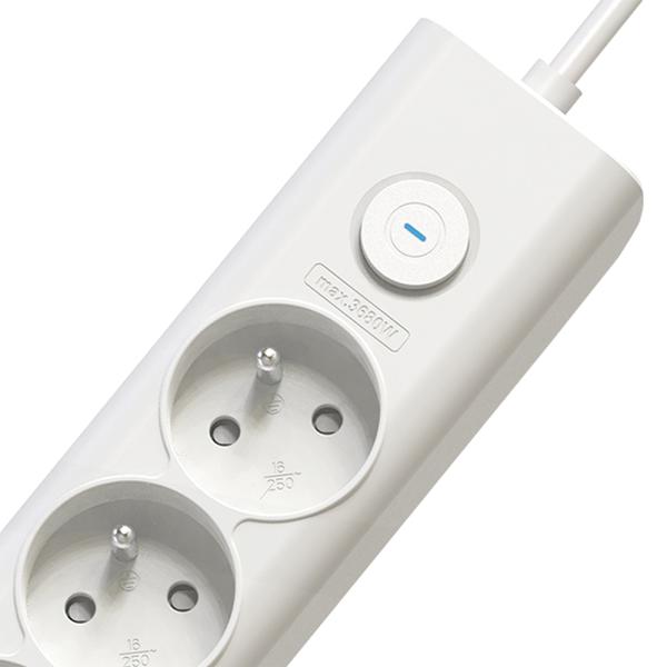 Predlžovacia zásuvka Viking YC53, biela 