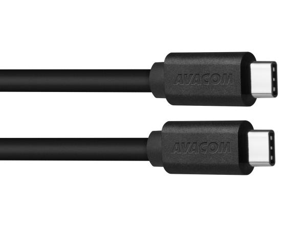 AVACOM dátový a nabíjací kábel USB Type-C - USB Type-C, 100cm, čierna