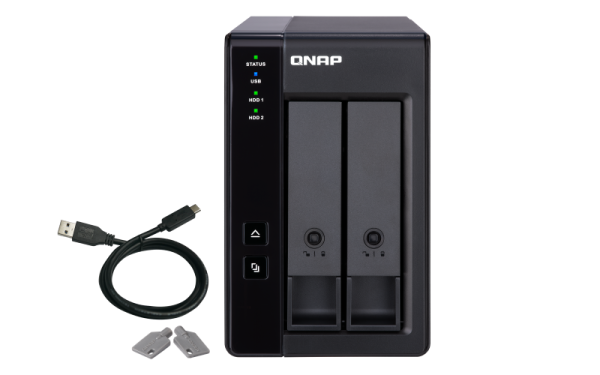 QNAP TR-002 rozširovacia jednotka pre PC alebo QNAP NAS (2x SATA / 1x USB 3.1 typu C - Gen 2)