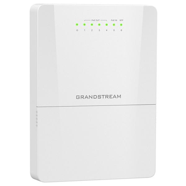 Grandstream GWN7710R vonkajšie L2 managed switch, 5xGbE, SFP, 4xPoE+, IP66 