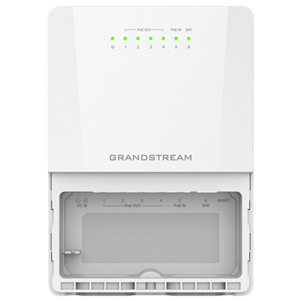 Grandstream GWN7710R vonkajšie L2 managed switch, 5xGbE, SFP, 4xPoE+, IP66 