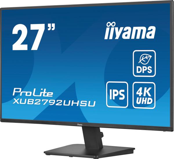 iiyama ProLite/ XU2792UHSU-B6/ 27"/ IPS/ 4K UHD/ 60Hz/ 4ms/ Black/ 3R 