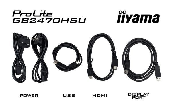 iiyama G-Master/ GB2470HSU-B6/ 23, 8"/ IPS/ FHD/ 180Hz/ 0, 2ms/ Black/ 3R 