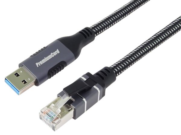 Ethernet. kábel USB3.2->LAN RJ45 10/ 100/ 1000, 3m