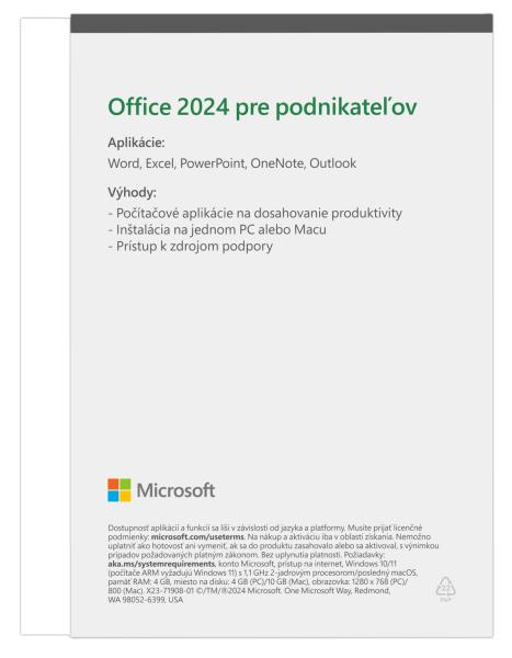 Microsoft Office 2024 pre domácnosti a podnikateľov SK 