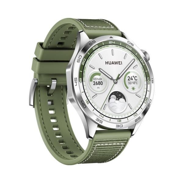 Huawei Watch GT 4/ 46mm/ Silver/ Elegant Band/ Green 