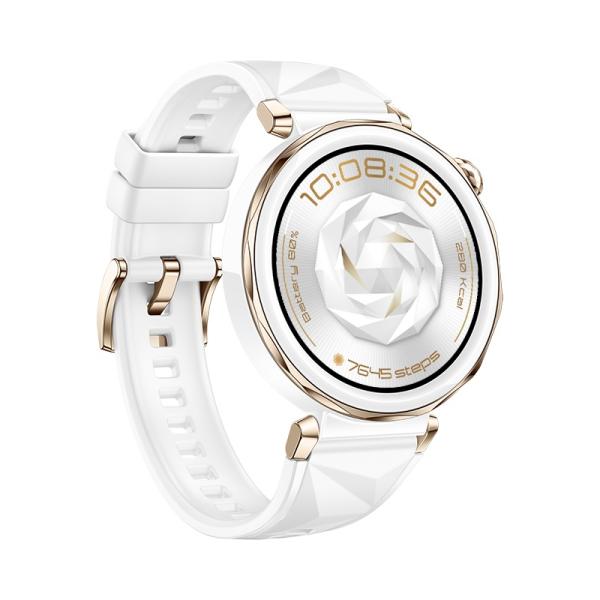 Huawei Watch GT 5 Pro 42mm Gold Elegant Band White 