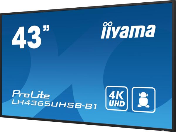 43" iiyama LH4365UHSB-B1: IPS, 4K UHD, Android, 24/ 7 