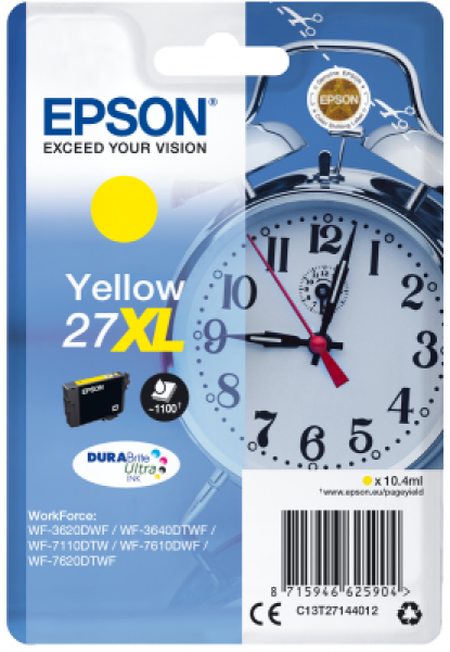 Epson Singlepack Yellow 27XL DURABrite Ultra Ink