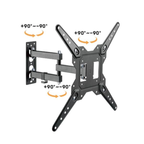 Výsuvný držiak Brateck LPA68-443 pre TV 23"-55" 30kg polohovateľný nástenný 