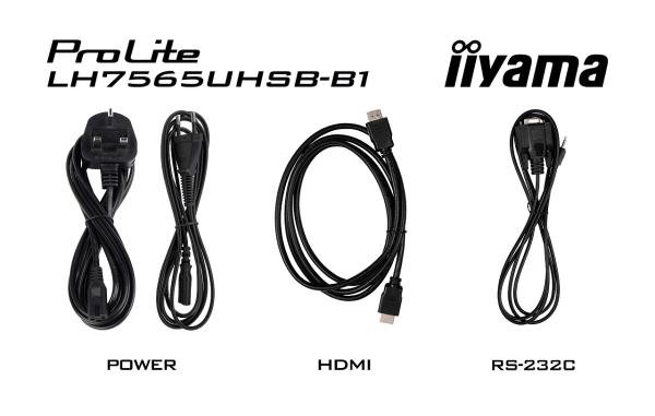 75" iiyama LH7565UHSB-B1: IPS, 4K UHD, Android, 24/ 7 
