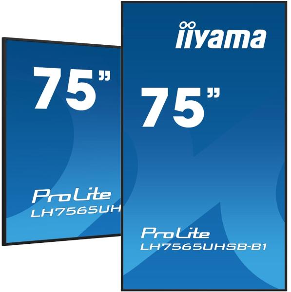 75" iiyama LH7565UHSB-B1: IPS, 4K UHD, Android, 24/ 7 