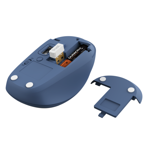 TRUST YVI+ MULTI-DEVICE WIRELESS MOUSE BLUE 