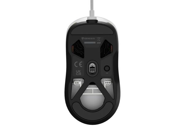 Genesis herná myš KRYPTON 660/ Herná/ Optická/ 12 000 DPI/ Drôtové USB-A/ Biela 