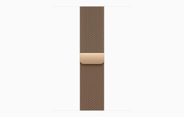 Apple Watch Series 10 GPS + Cellular 42mm Gold Titanium Case with Gold Milanese Loop 