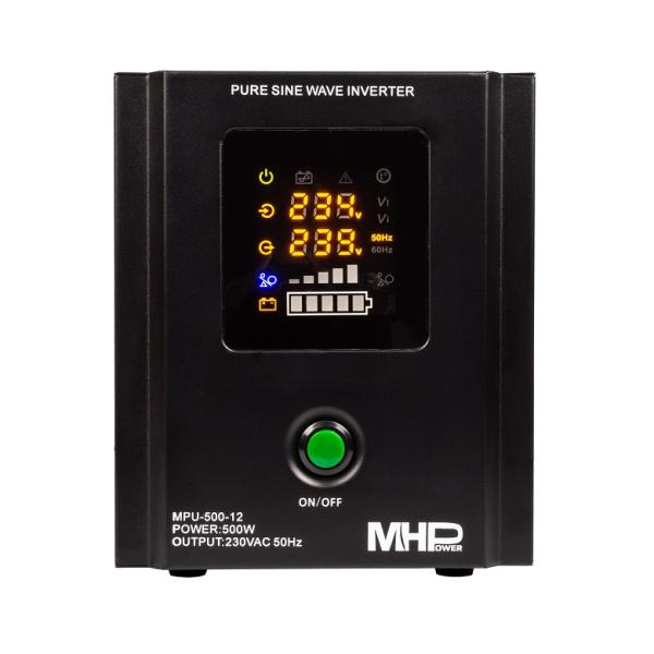 Záložný zdroj MHPower MPU500-12, UPS, 500W, čistá sínus 