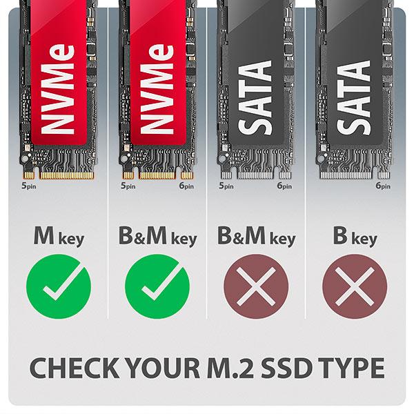 AXAGON EEM2-20G, USB-C 20Gbps - M.2 NVMe SSD kovový ARMORED box 