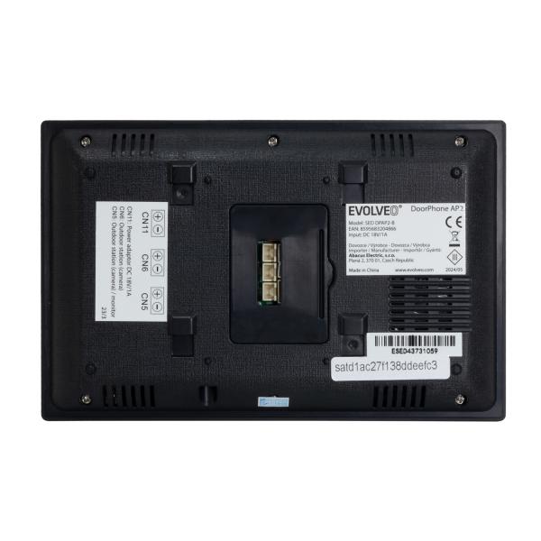 EVOLVEO DoorPhone AP1/ AP2 - rozširujúci monitor pre dvojdrôtové systémy videotelefónov, čierny 