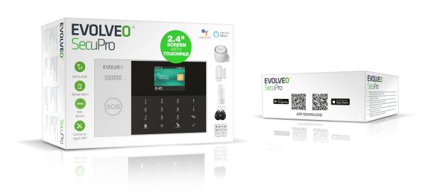 EVOLVEO SecuPro,  chytrý bezdrátový GSM&Wi-Fi zabezpečovací systém 