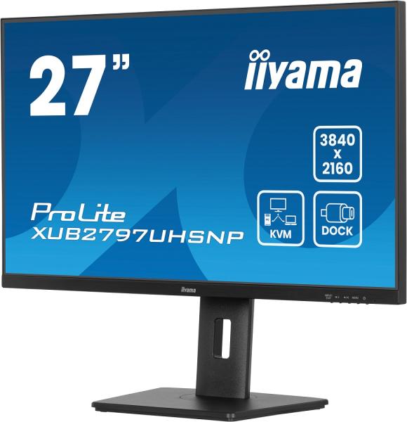 iiyama ProLite/ XUB2797UHSNP-B1/ 27"/ IPS/ 4K UHD/ 60Hz/ 4ms/ Čierna/ 5R 