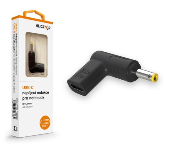 Aligator USB-C napájacia redukcia 4, 0 x 1, 7 mm pre notebooky HP/ Lenovo