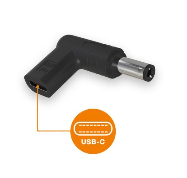 Aligator USB-C napájacia redukcia 5, 5 x 2, 1 mm pre notebooky Acer/ Compaq/ HP/ Fujitsu/ Toshiba 