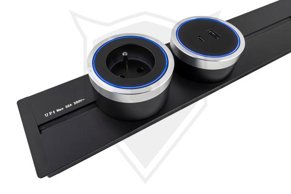 Viking zásuvkový modul A20, LED světlo s pohybovým senzorem 3W, černá 