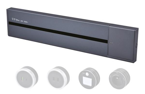 Zásuvková lišta - povrchová Viking LP60G/ 230V, 50Hz/ 60cm dĺžka/ sivá/ až 7 modulov/ IP20/ hliník/ povrchová