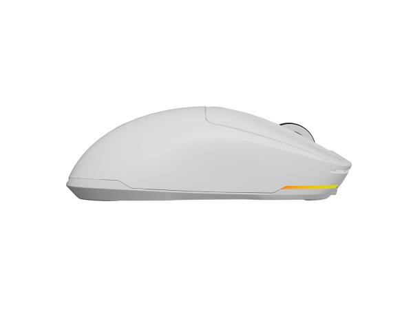 Genesis herná myš ZIRCON 660 PRO/ Herná/ Optická/ Pre pravákov/ 26 000 DPI/ Drôtová+bezdrôtová/ Biela 