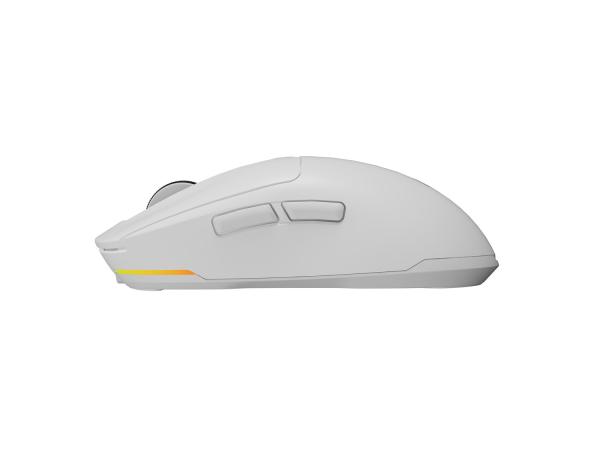 Genesis herná myš ZIRCON 660 PRO/ Herná/ Optická/ Pre pravákov/ 26 000 DPI/ Drôtová+bezdrôtová/ Biela 