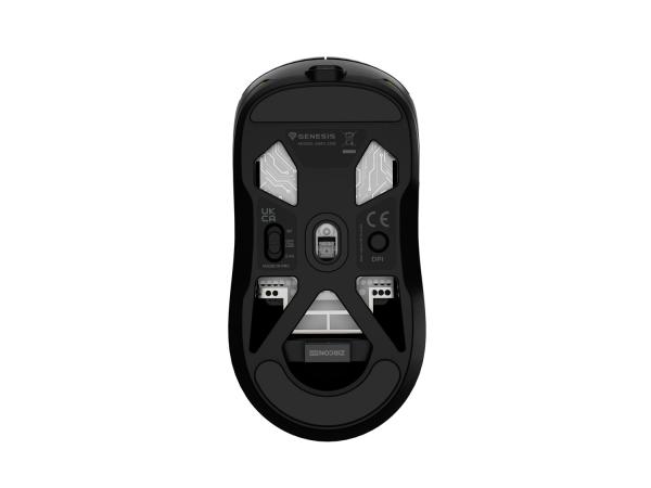 Genesis herná myš ZIRCON 660 PRO/ Herná/ Optická/ Pre pravákov/ 26 000 DPI/ Drôtová+bezdrôtová/ Čierna 