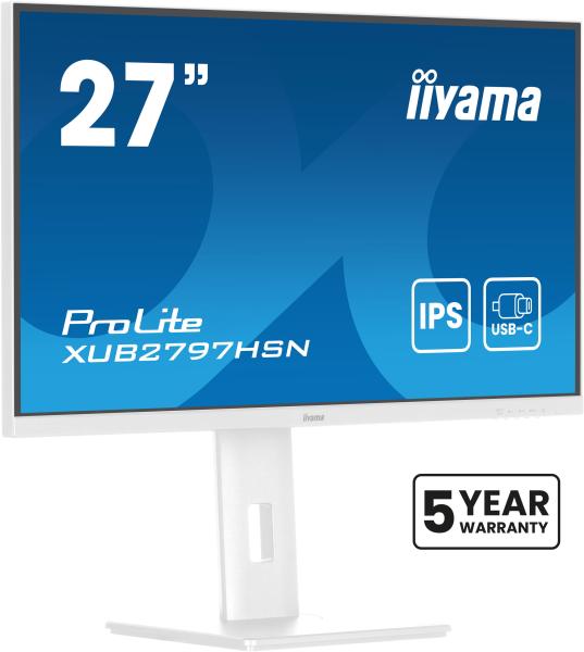 iiyama ProLite/ XUB2797HSN-W2/ 27"/ IPS/ FHD/ 100Hz/ 1ms/ White/ 3R 