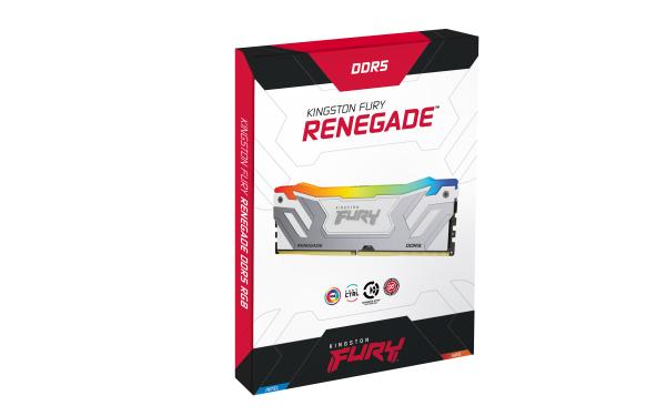 Kingston FURY Renegade/ CUDIMM DDR5/ 24GB/ 8400MHz/ CL40/ 1x24GB/ RGB/ White 