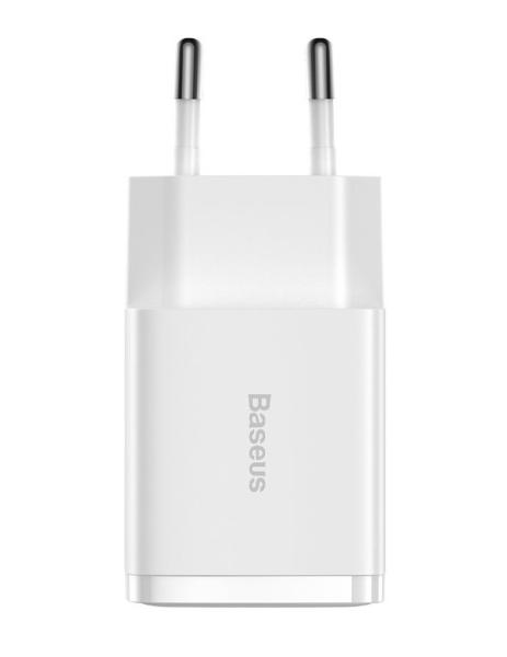 Baseus nabíjačka do siete Compact 2xUSB 10, 5W biela 
