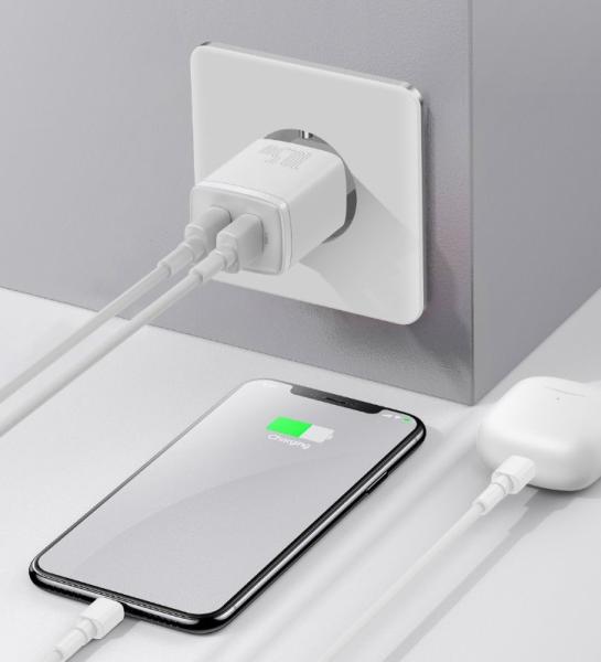 Baseus nabíjačka do siete Compact 2xUSB 10, 5W biela 