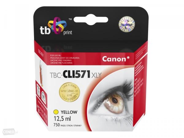 Ink. kazeta TB komp. s Canon CLI-571XL, 0334C001 YE