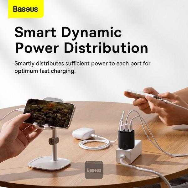 Baseus nabíjačka do siete Compact 3xUSB 17W čierna 
