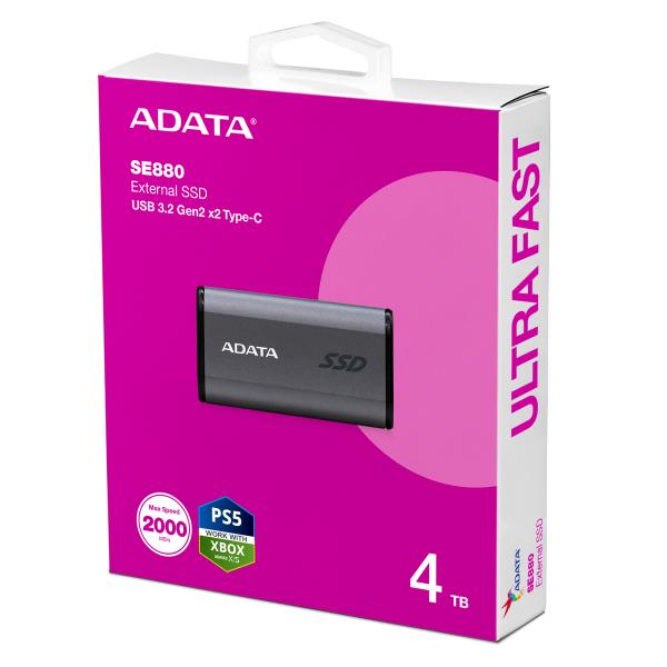 ADATA externá SSD SE880 4TB grey 